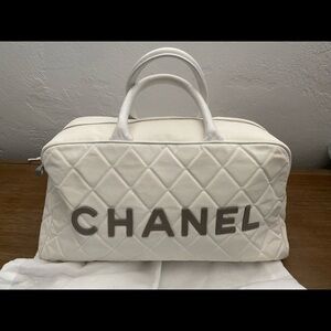 Chanel White Small Bowler Bag